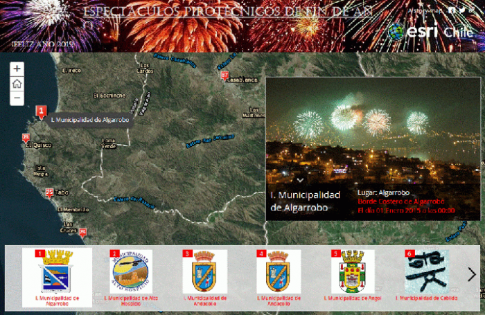 Vea aquí el mapa nacional de los Espectáculos Pirotécnicos de Fin de Año