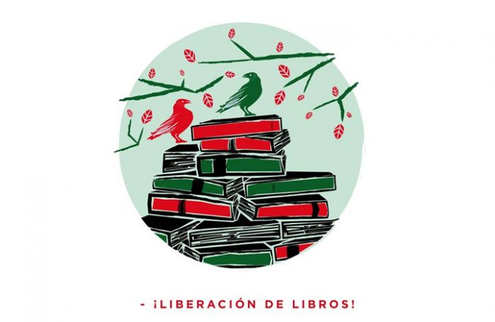 Liberación de libros de Biblioteca libre en Centro Cultural La Moneda, 20 de diciembre