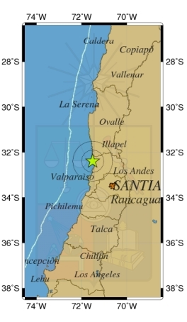 Temblor de 3,7 grados sacude Valparaíso