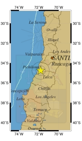 Sismo de magnitud 5,2 magnitud estremece en Chile a 20 ciudades y localidades
