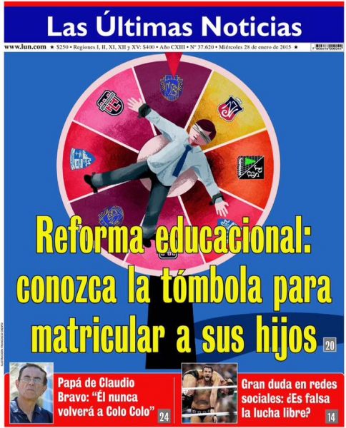 Twitter se convierte en tribunal  para juzgar la portada de LUN sobre la Reforma Educacional