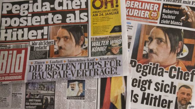 La foto «al estilo Hitler» que hizo renunciar al líder del grupo antimusulmán de Alemania