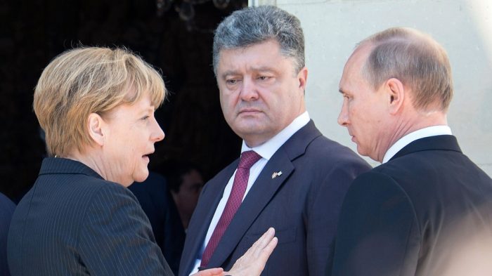 Ucrania: Hollande, Merkel, Putin y Poroshenko piden aplicar la tregua «sin excepción»