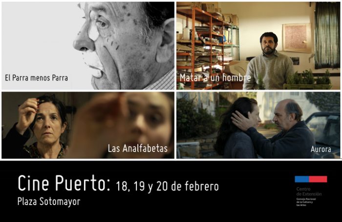 Ciclo “Cine Puerto” en Plaza Sotomayor, Valparaíso, del 18 al 20 de febrero