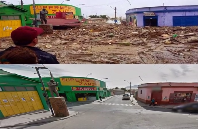 Video: El antes y después del aluvión en las calles de Chañaral