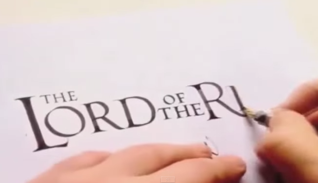 Video: Artista dibujó logos de marcas y películas a mano alzada y a la perfección