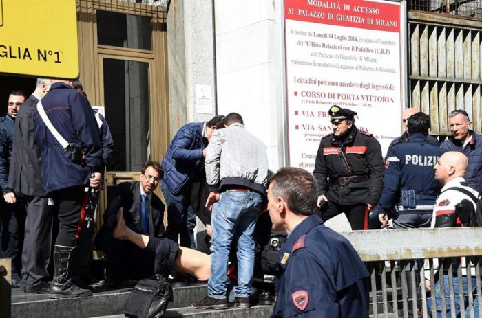 Cuatro muertos deja tiroteo al interior del Palacio de Justicia de Milán