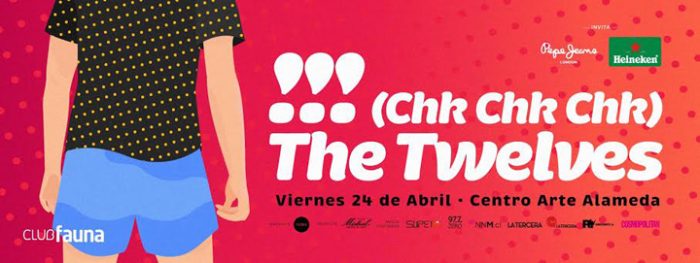 !!! (Chk Chk Chk) y The Twelves en vivo, Concierto de “Club Fauna” en Centro Arte Alameda, 24 de abril