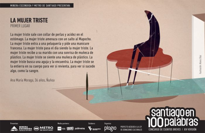 Relato “La mujer triste” de Ana María Moraga gana concurso «Santiago en 100 palabras»
