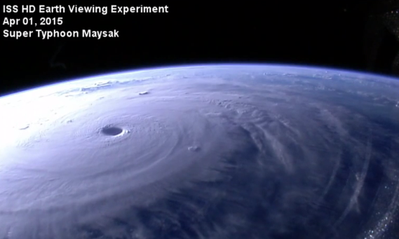 Video: Captan imágenes del tifón Maysak desde el espacio