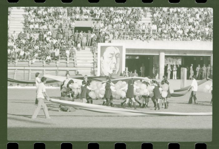 Neruda en el Estadio Nacional