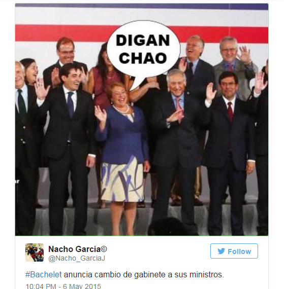 [Memes] El sarcasmo inmediato en redes sociales luego del anuncio de cambio de gabinete de Bachelet
