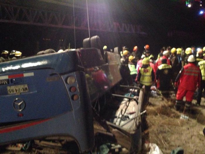 Accidente entre San Fernando y Chimbarongo deja cuatro fallecidos