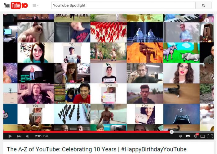 Video: Con presencia chilena YouTube celebró sus 10 años en el clip «De la A a la Z»