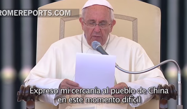 Video: Papa Francisco reza por los 400 desaparecidos en el río Yangtzé