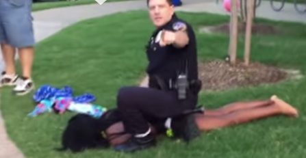 [Video] Policía de EE.UU. arresta brutalmente a una joven negra durante una fiesta