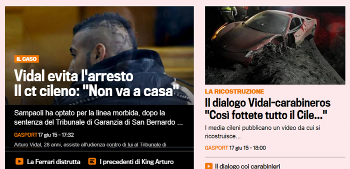 Caso Vidal: el «exceso de alcohol» marca los titulares de la prensa en el mundo