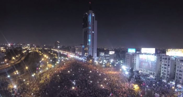 [Video] Time-lapse: Así se vio la celebración del triunfo chileno en Plaza Italia