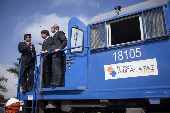 Autoridades verificaron en terreno la operatividad del ferrocarril Arica – La Paz