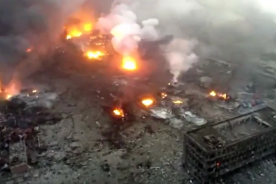 [Video] Gran destrucción: Dron recorre la zona devastada por explosión en China