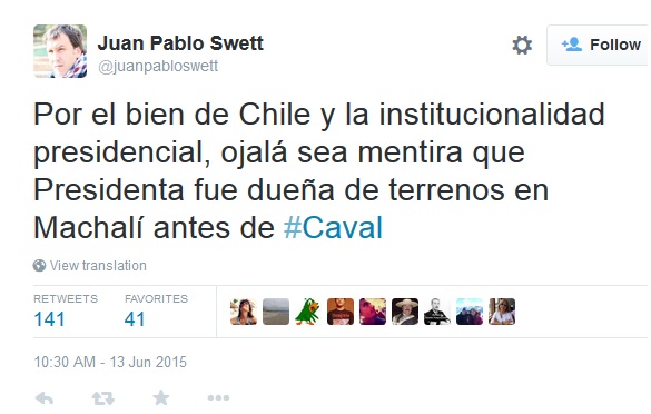 ¿A qué empresario tuitero se referirá Bachelet?