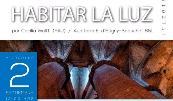 Charla científica gratuitas «Habitar la Luz» en Auditorio Enrique d’Etigny, 2 de septiembre