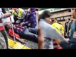 [Video] Pasajero ciego queda inconsciente luego de ser golpeado por otro