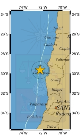 Sismo sacude las regiones de Coquimbo, Atacama y Valparaíso