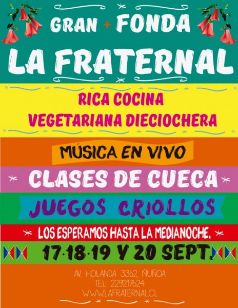 Las vegetarianas más ricas…. en gran fonda «La Fraternal» de Ñuñoa