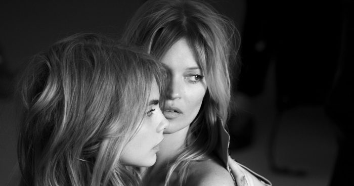 Cara Delevingne y Kate Moss desatan la locura de sus fans en Milán