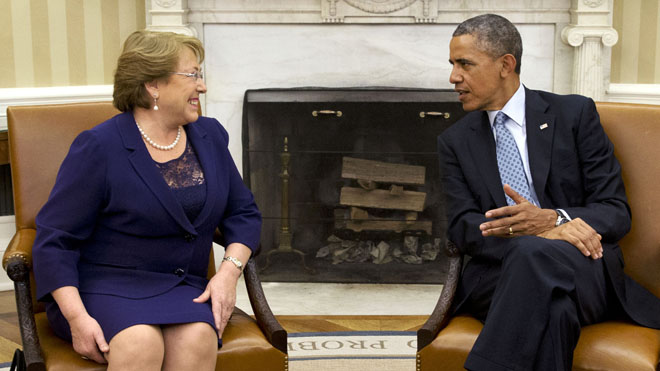 Obama y Bachelet abordan negociaciones para TPP y cooperación bilateral