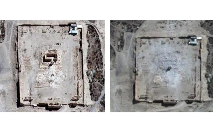 La ONU confirma con imágenes satelitales que yihadistas destruyeron el principal templo de Palmira