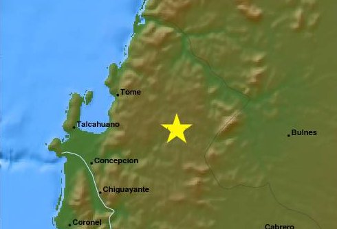 Sismo de 4.9 grados Richter sacude la Región del Bío Bío