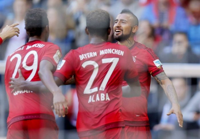 Arturo Vidal marcó en la victoria mil del Bayern Münich