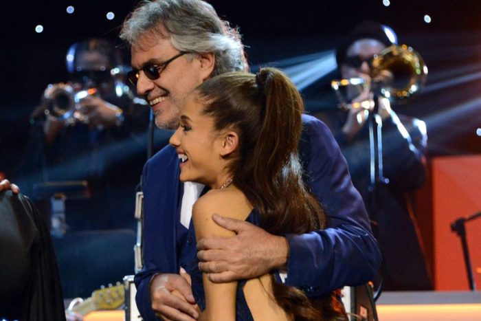 [Video] Andrea Bocelli y Ariana Grande cantan a dúo en italiano