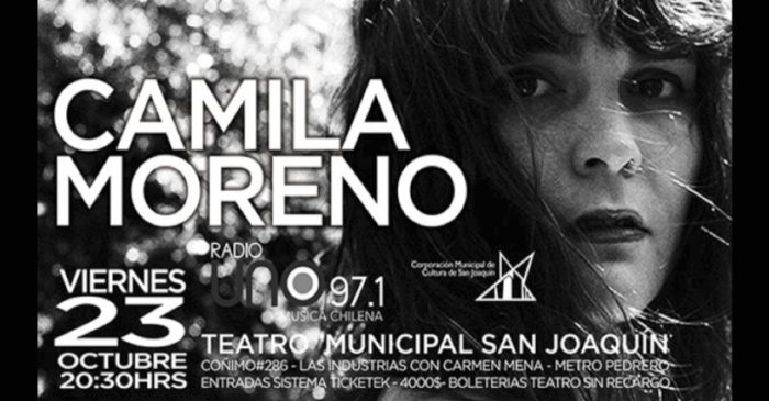 Camila Moreno presenta “Mala Madre”  en Ciclo de Conciertos Íntimos  en Teatro San Joaquín, 23 de octubre