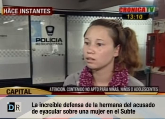 [Video] El mundo al revés: Hermana de eyaculador del metro de Argentina, culpa a la víctima