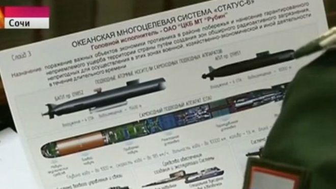 El plan secreto de un torpedo nuclear ruso que se filtró a la prensa