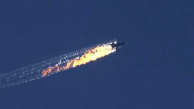 Turquía derriba avión de combate ruso cerca de la frontera con Siria