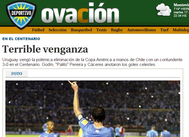 Prensa uruguaya: «Terrible venganza»