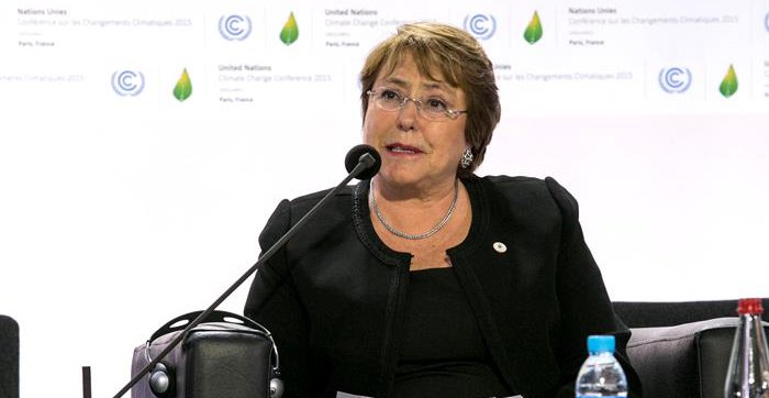 Bachelet dice que el cambio climático no es solo ambiental sino que «un problema social»