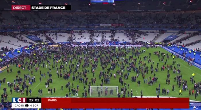 [Video] Evacuación masiva del Stade de France