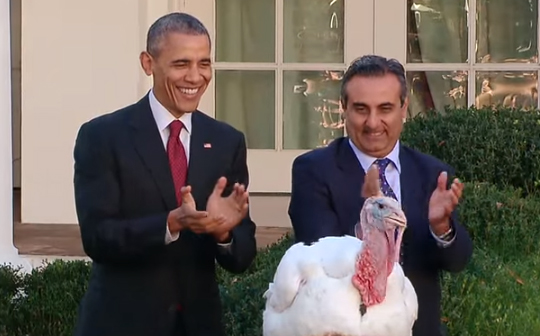 [Video] Obama indulta a dos pavos para celebrar el Día de Acción de Gracias