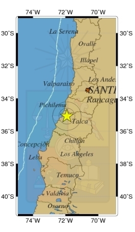Sismo de magnitud 4,9 sacude la región del Maule, en el centro de Chile