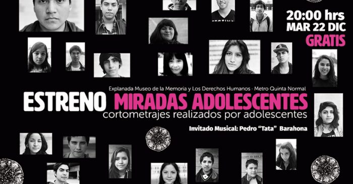Estreno de cortometrajes del taller “Miradas Adolescentes” en el Museo de la Memoria y los Derechos Humanos, 22 de diciembre