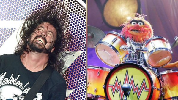 [Video] Dave Grohl se enfrenta a un Muppet en un apasionante duelo de batería