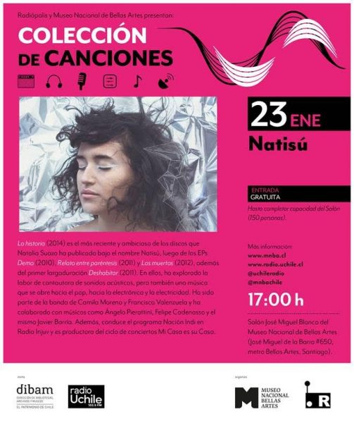 Con Natisú se cierra primer ciclo «Colección de canciones» organizado por MNBA y Radiópolis