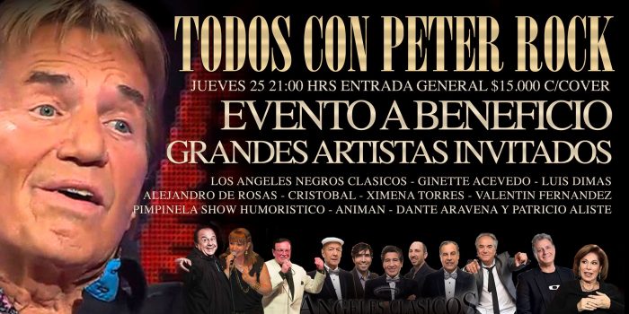 Concierto a beneficio de Peter Rock, 25 de febrero, en Santiago