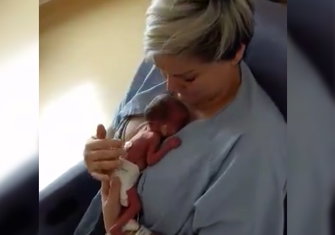 [Video] Mamá conoce a Hugo: el bebé prematuro que emociona a las redes sociales