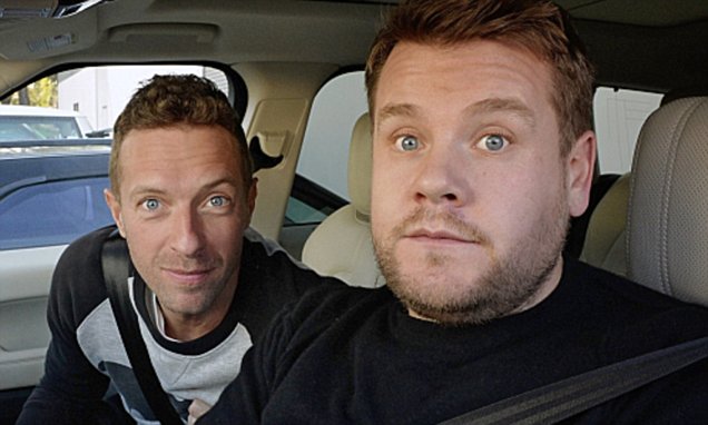 [Video] Mira a Chris Martin, vocalista de Coldplay, cantando karaoke en automóvil de James Corden